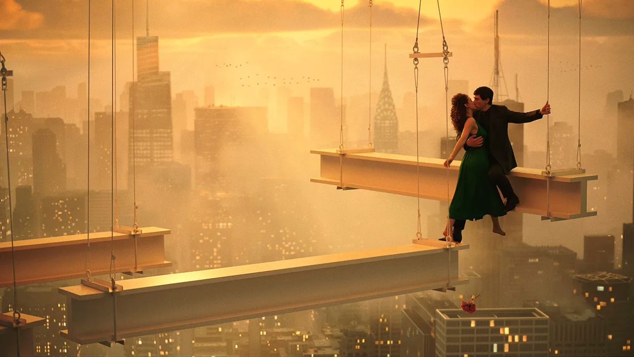 Adam Driver and Nathalie Emmanuel in Megalopolis (2024)