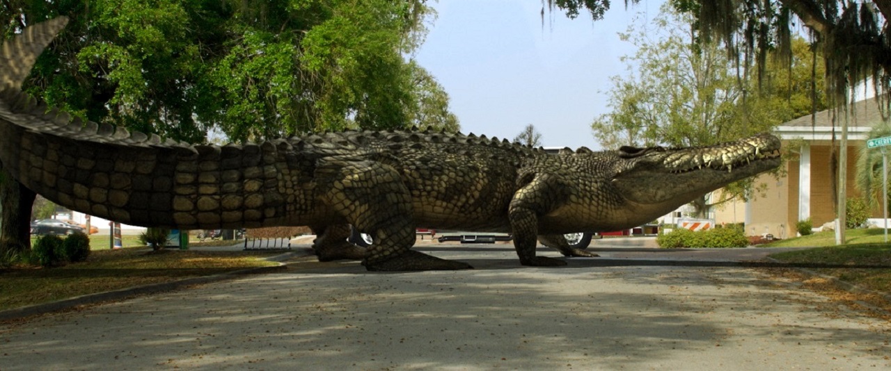 The giant drug-addicted alligator in Methgator (2023)