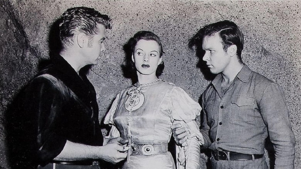 Richard Crane, Karen Randle and Ralph Hodges in Mysterious Island (1951)