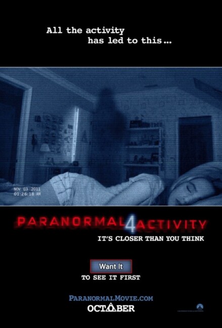 Paranormal Activity 4 (2012) poster