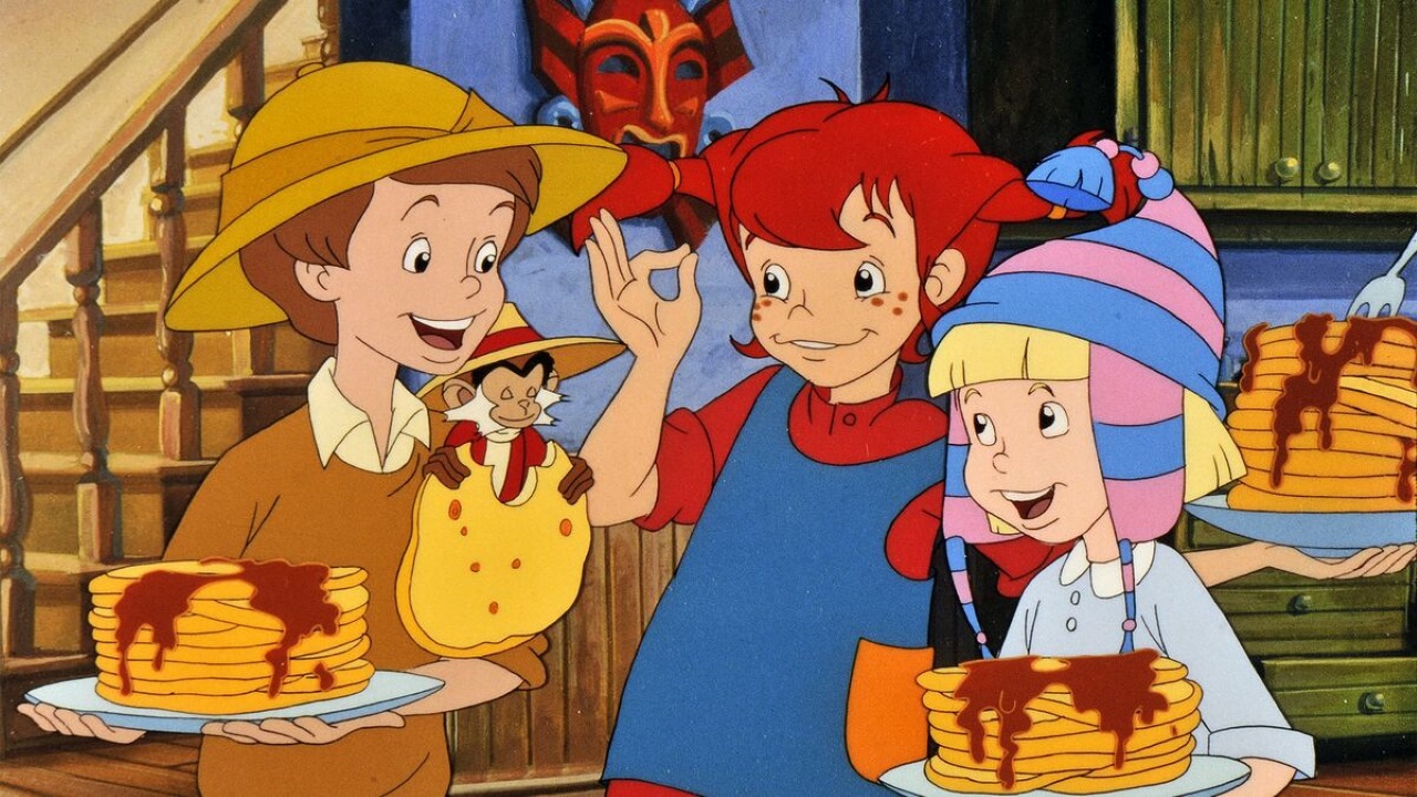 Pippi Longstocking and the Settegren children in Pippi Longstocking (1997)