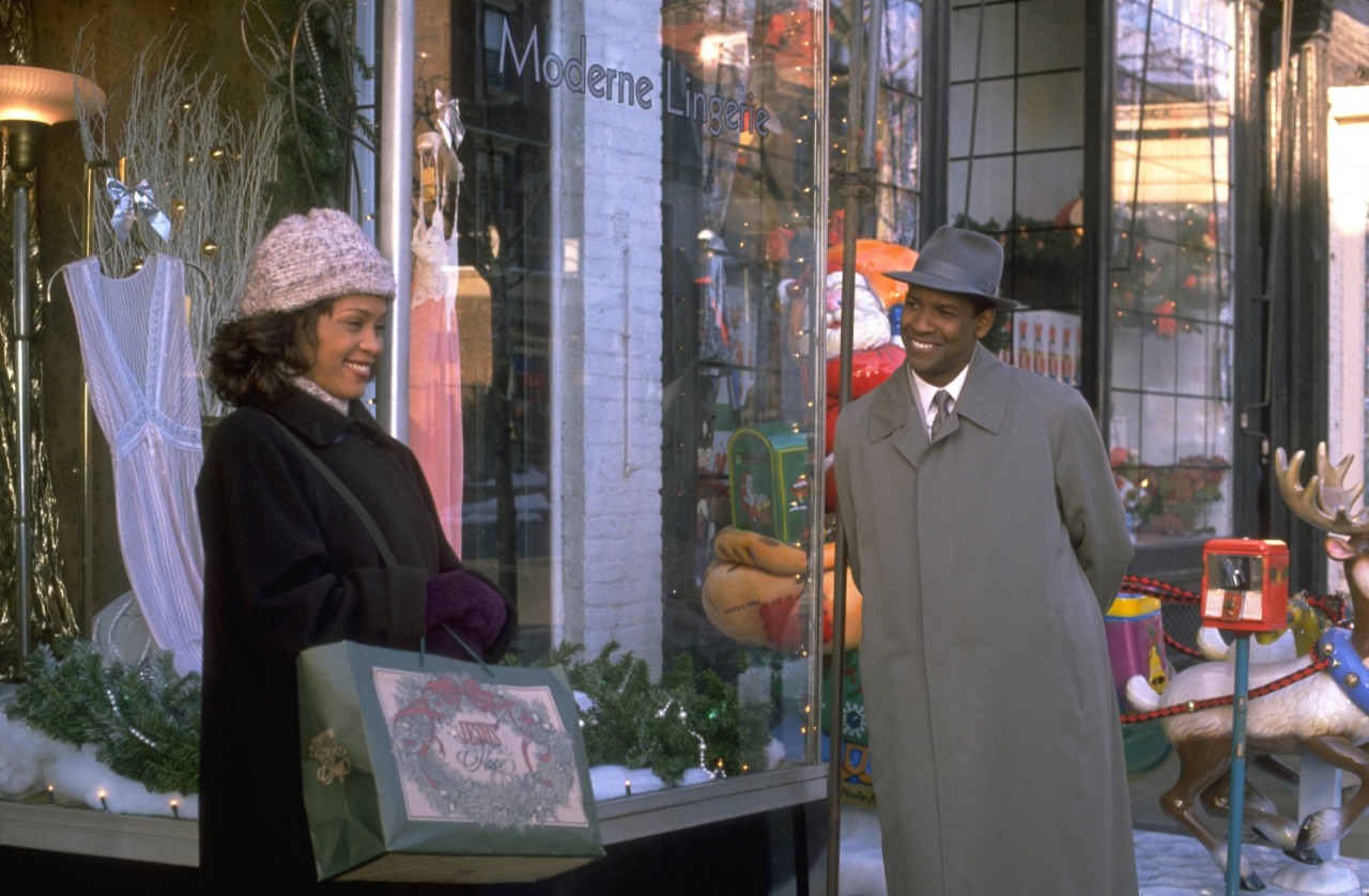 Whitney Houston and Denzel Washington in The Preacher's Wife (1996)