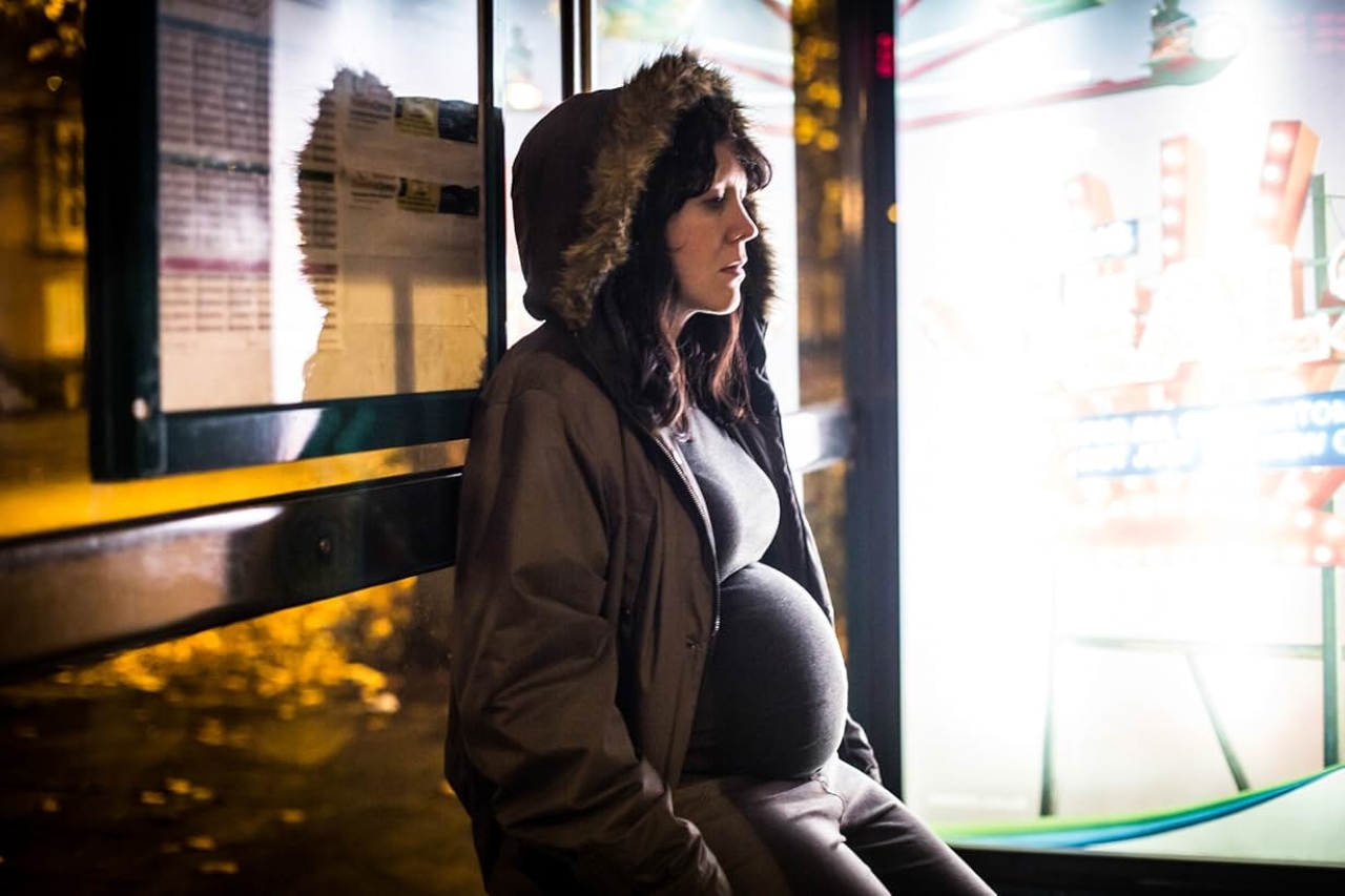 A pregnant Alice Lowe in Prevenge (2016)