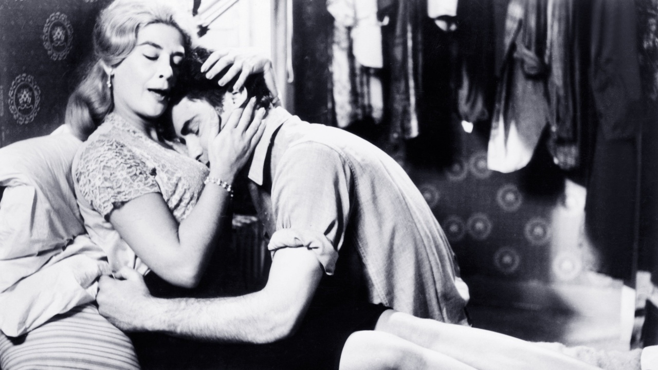 Sylvia Miles and James Farentino in Psychomania (1963)