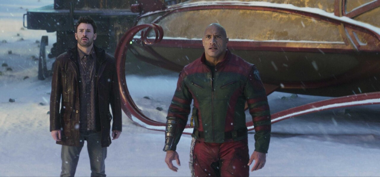 Chris Evans and Dwayne Johnson in Red One (2024)