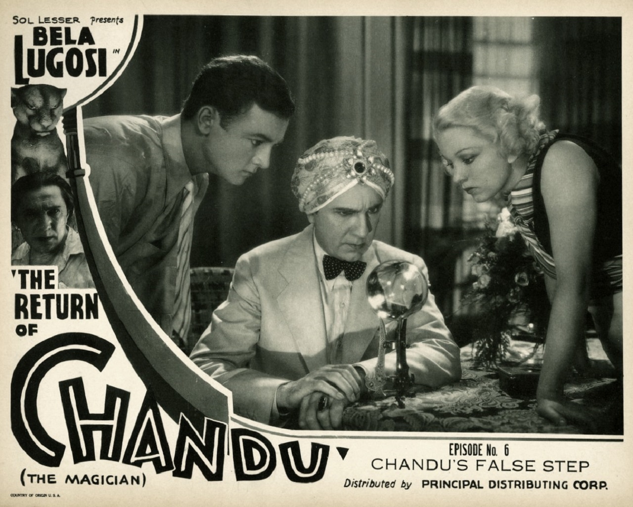 Chandu (Bela Lugosi), Dean Benton and Phyllis Ludwig in The Return of Chandu (1934)