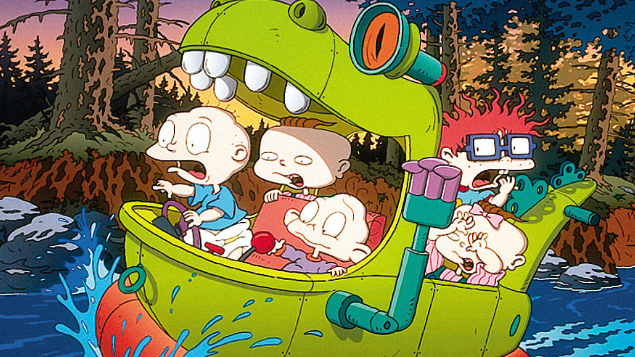 The Rugrats set out in the Reptar in The Rugrats Movie (1998)