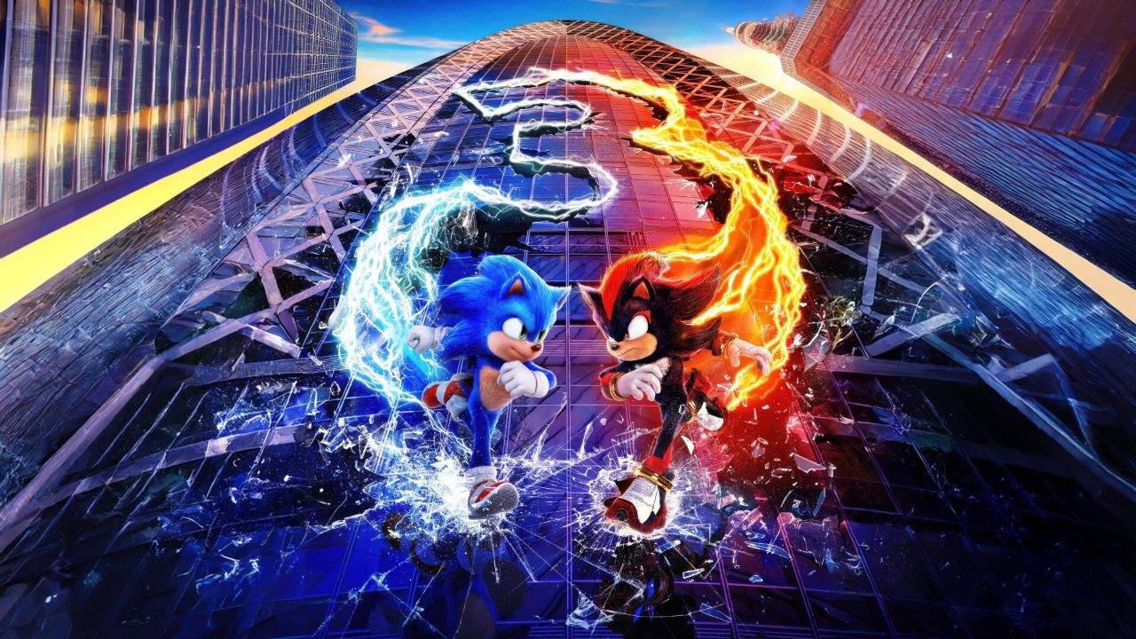 Sonic the Hedgehog vs Shadow in Sonic the Hedgehog 3 (2024)