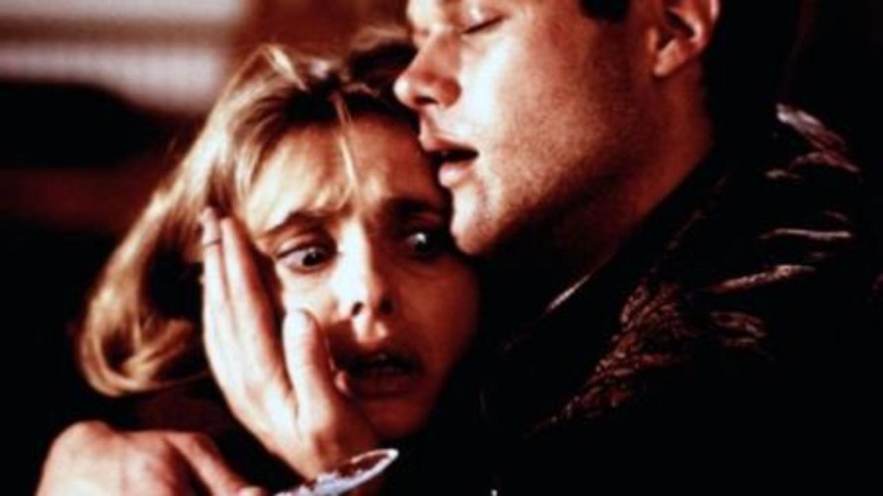 Maryam d'Abo and Jay Underwood in Stalked (1994)