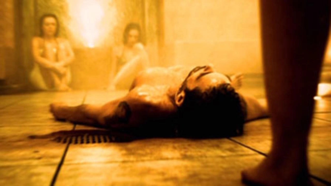 Imprisoned in a sauna in The Steam Experiment (2009)