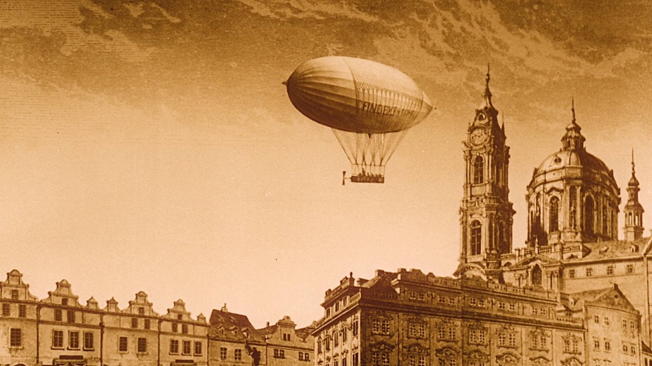 The airship takes off in The Stolen Airship (1967)