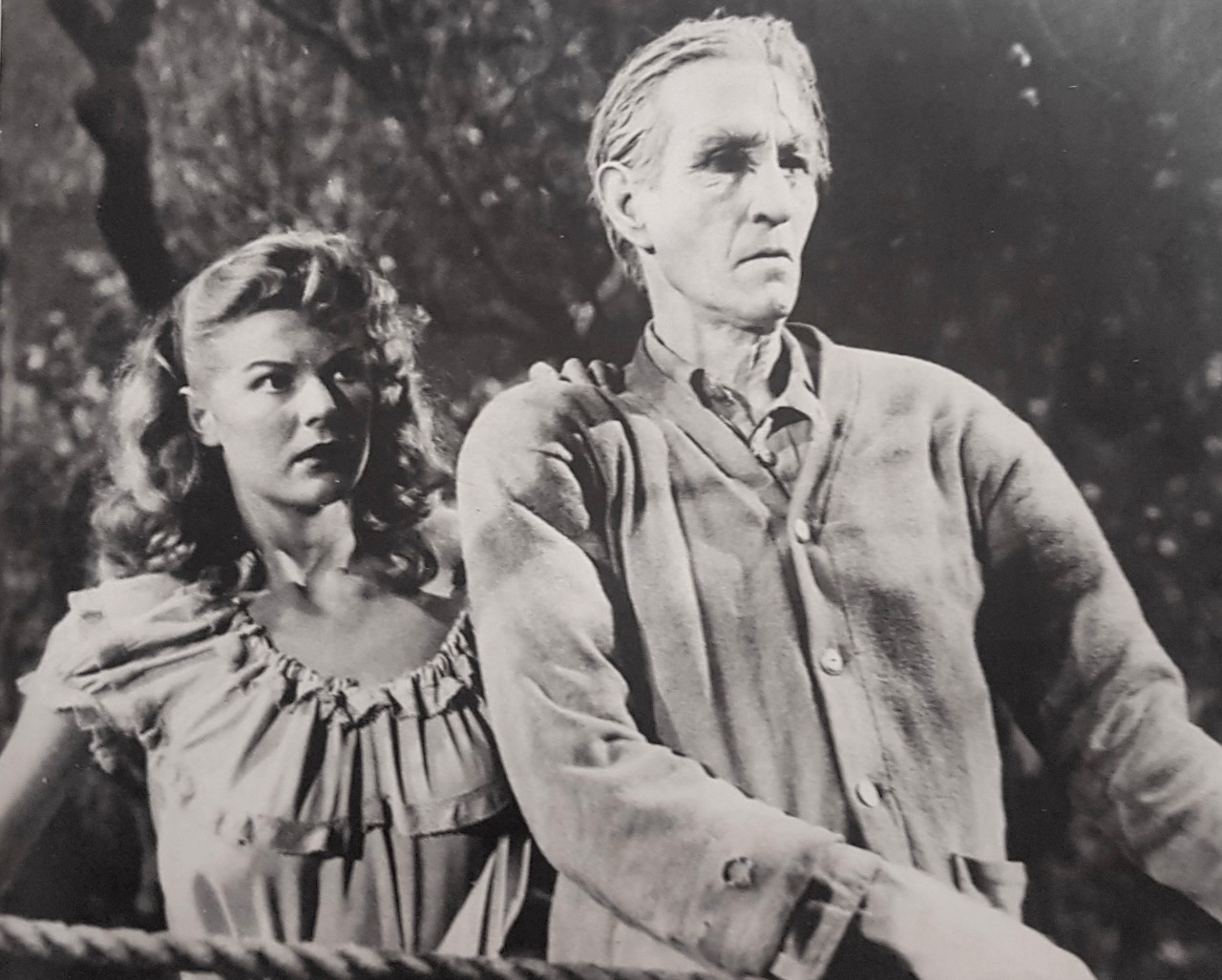 Rosemary La Planche and ferryman Charles Middleton in Strangler of the Swamp (1946)