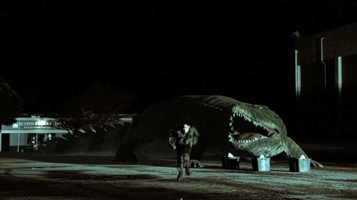 The giant crocodile in Supercroc (2007)