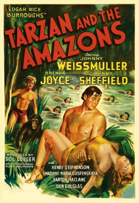 Tarzan and the Amazons (1945) poster