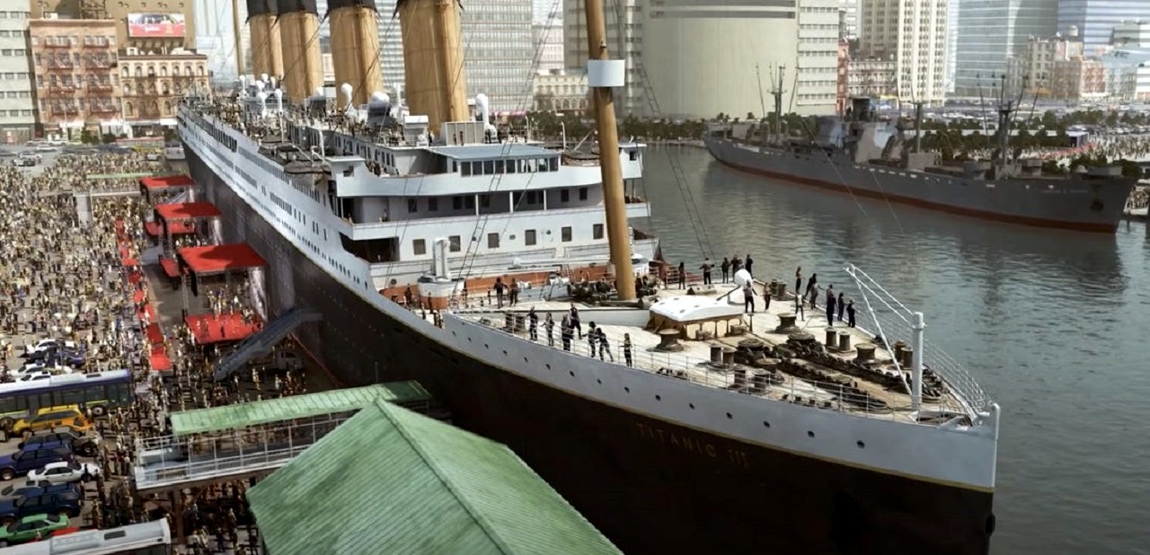 The Titanic III prepares to set sail in Titanic 666 (2022)