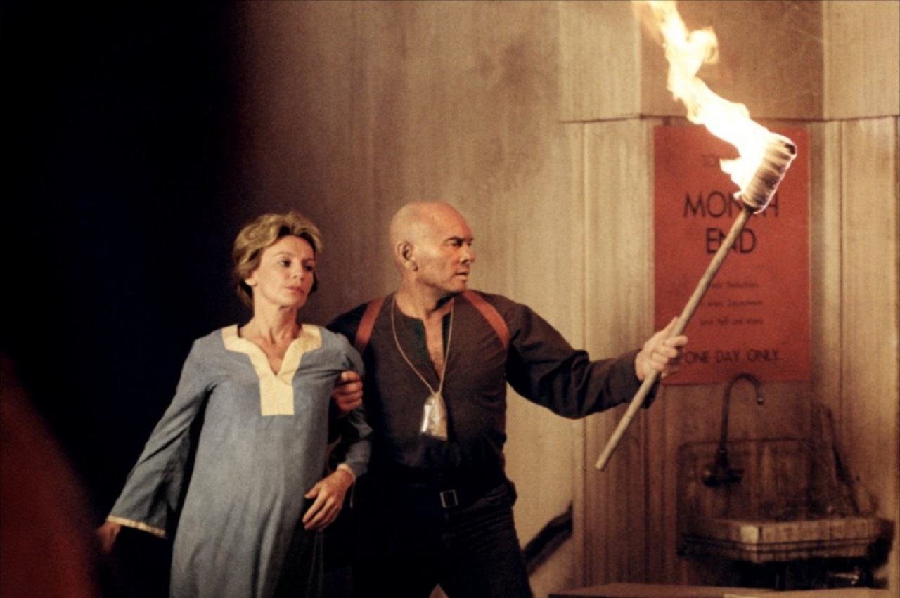 Yul Brynner and Joanna Miles in The Ultimate Warrior (1975)