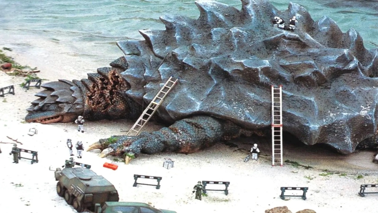 The carcass of the dead monster in What to Do With the Dead Kaiju (2022)