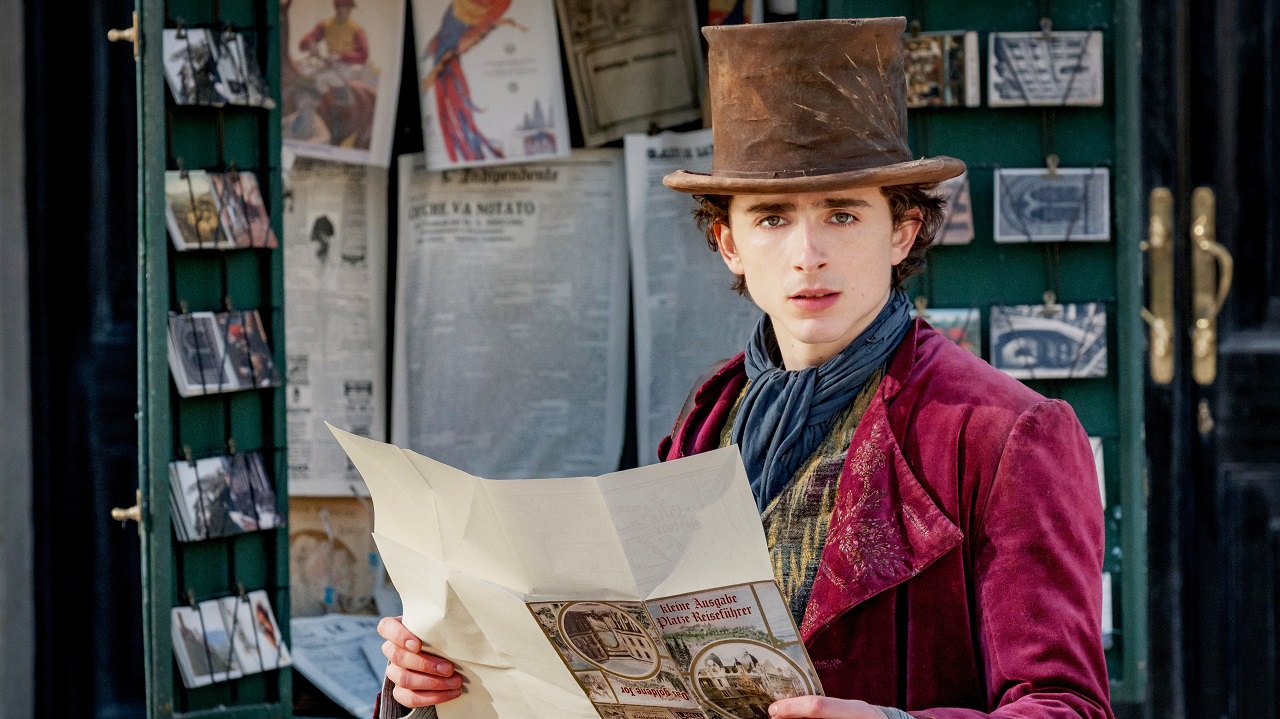 Timothee Chalamet as Willy Wonka in Wonka (2023)