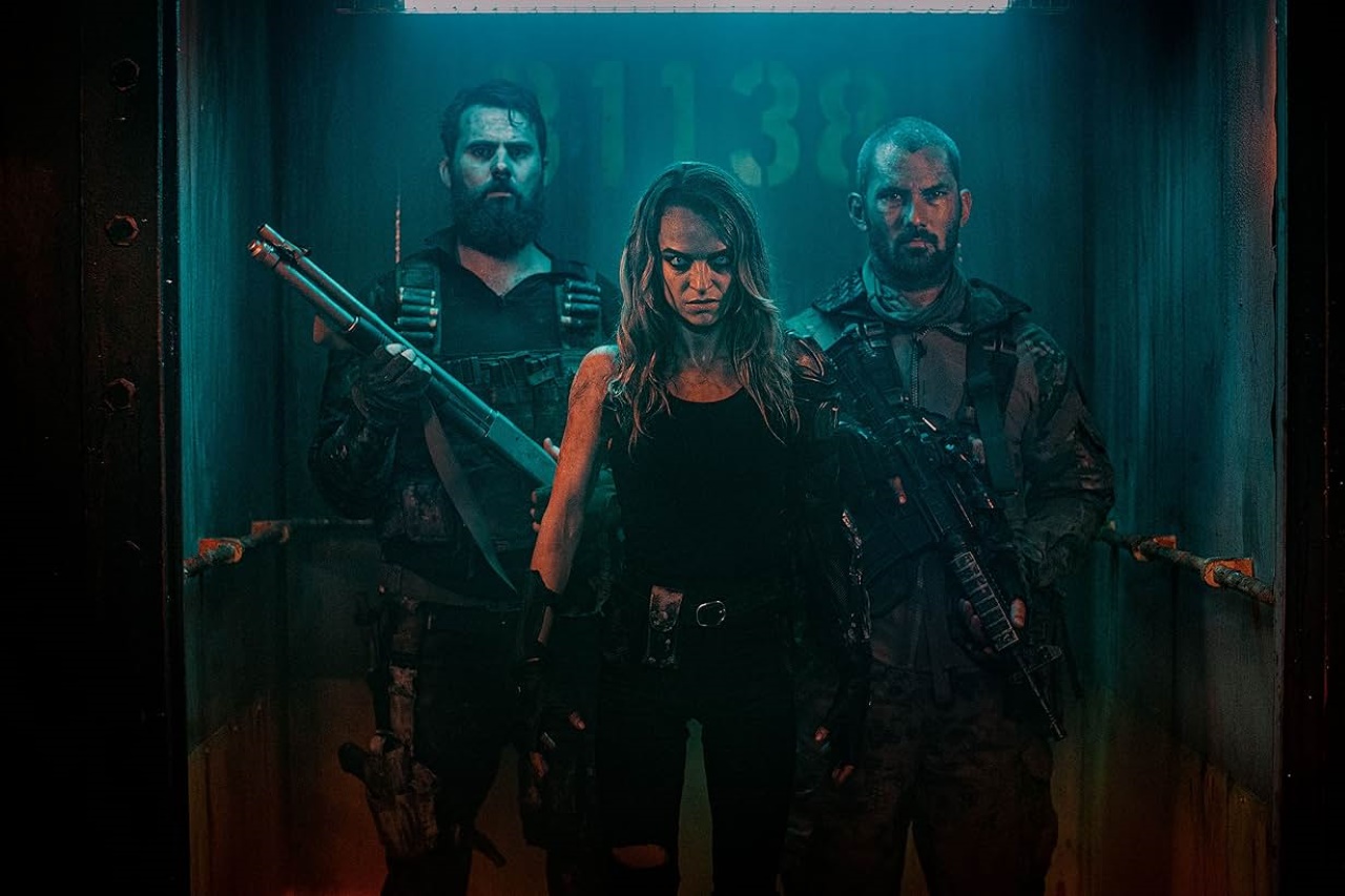Jake Ryan, Tasia Zalar and Luke McKenzie in Wyrmwood: Apocalypse (2021)