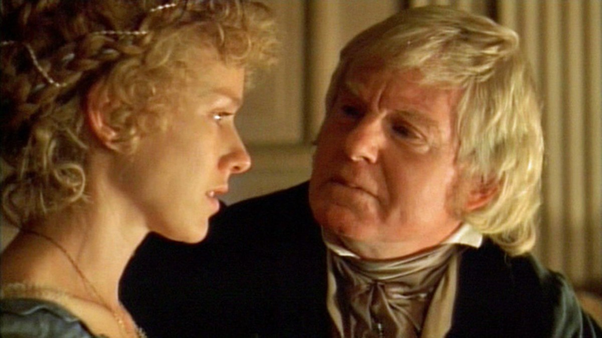 Alice Maybell (Naomi Watts) and the evil Squire Fairfield (Derek Jacobi) in The Wyvern Mystery (1999)