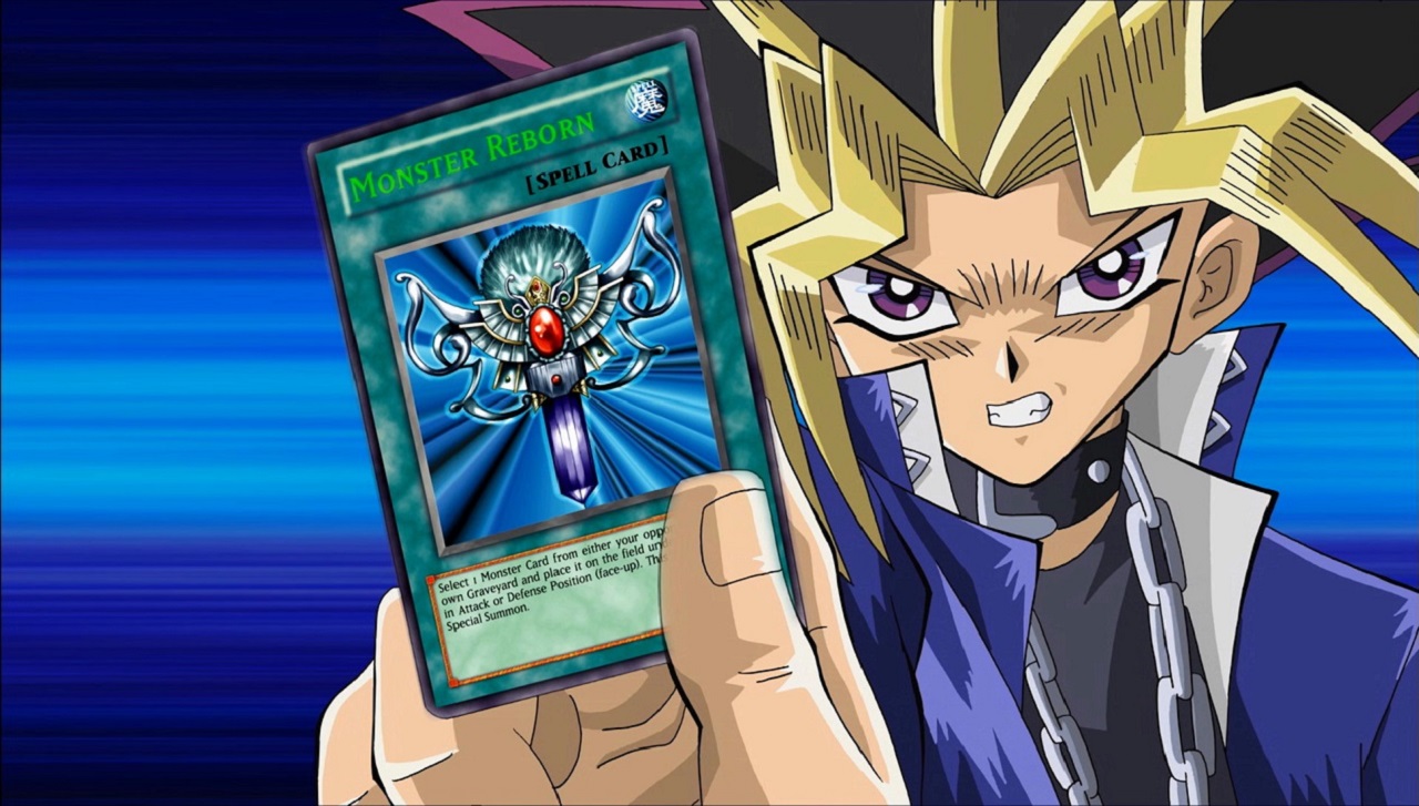 Yugi Moto wilds a playing card in Yu-Gi-Oh! The Movie - Pyramid of Light (2004)