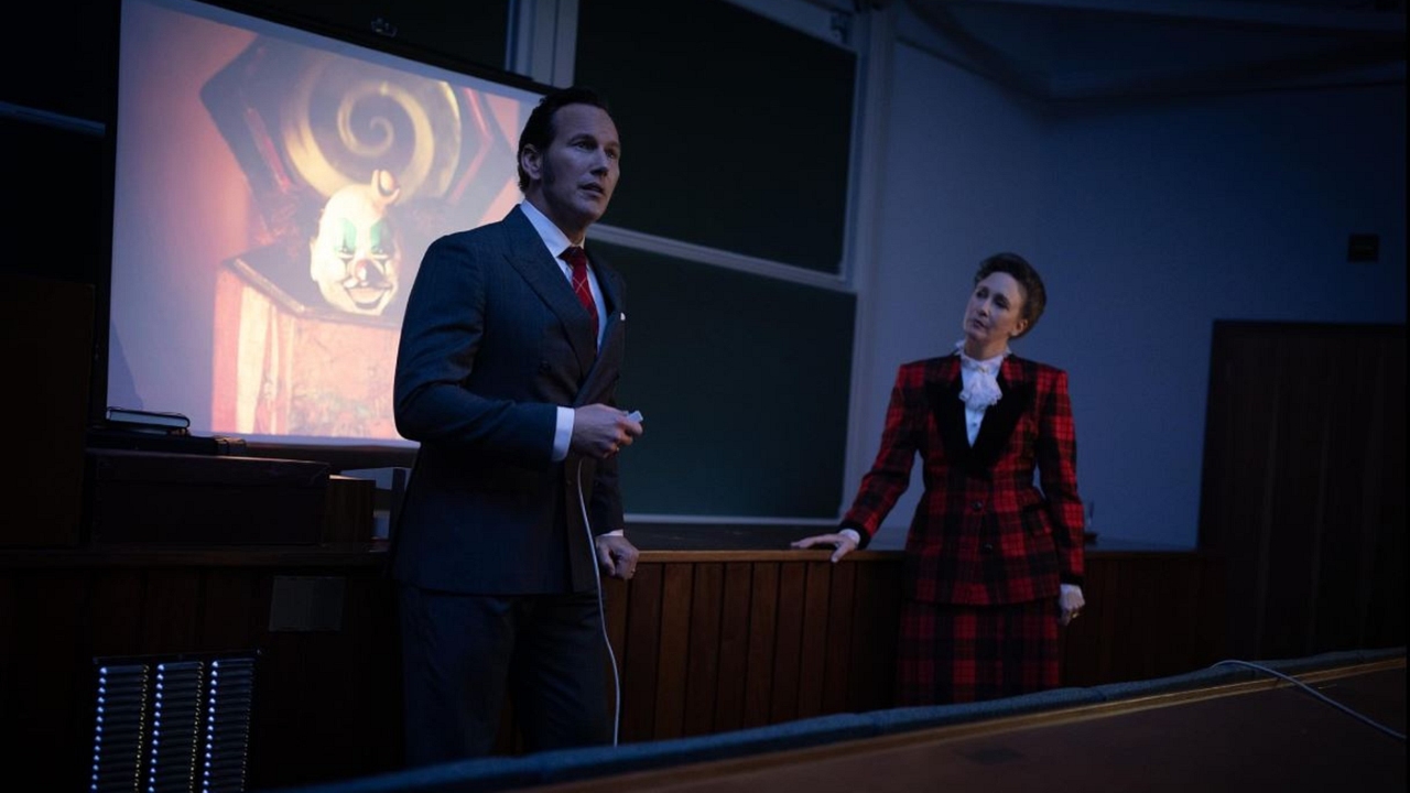 Ed and Lorraine Warren (Patrick Wilson and Vera Farmiga) in The Conjuring: Last Rites (2025) poster