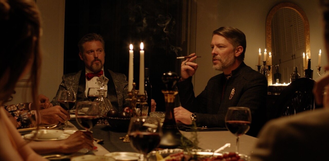 Bill Sage and Miles Doleac in The Dinner Party (2020)