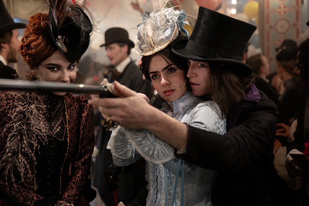 Dracula (Caleb Landry Jones) and Mina (Zoe Bleu) in Dracula: A Love Tale (2025)