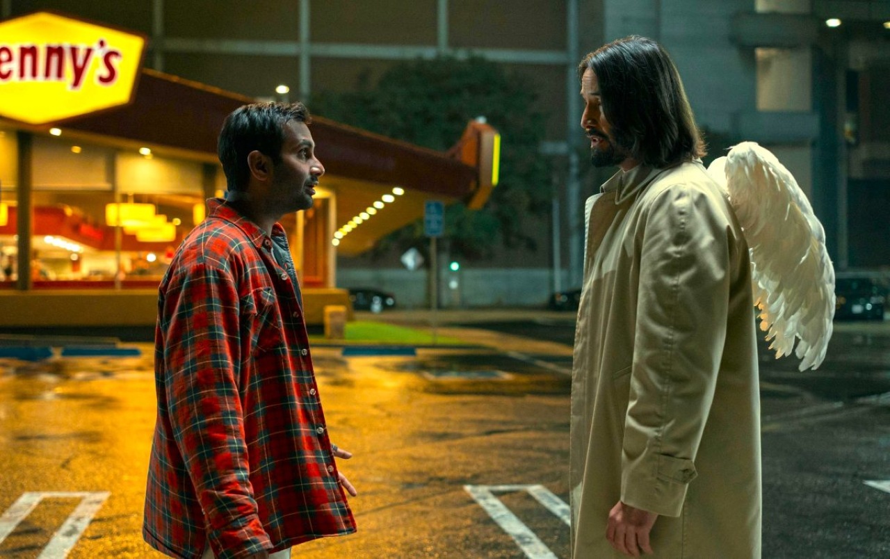 Aziz Ansari and Keanu Reeves in Good Fortune (2025)