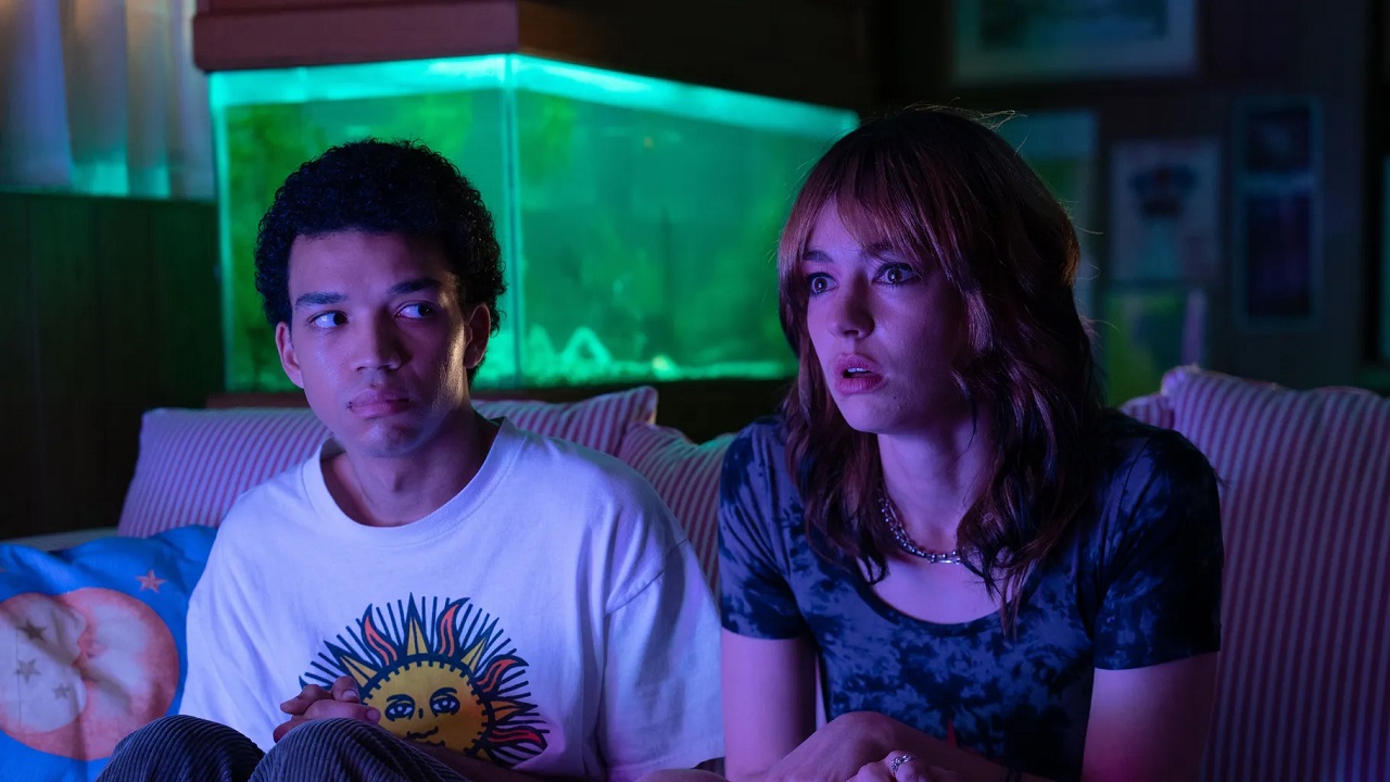 Justice Smith and Brigette Lundy-Paine in I Saw the TV Glow (2024)