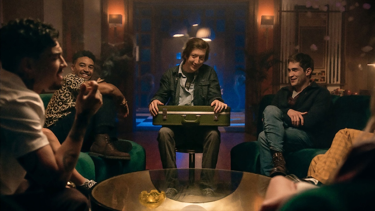Gavin Leatherwood, Devon Terrell, James Morosini, David Thompson in It's What's Inside (2024)