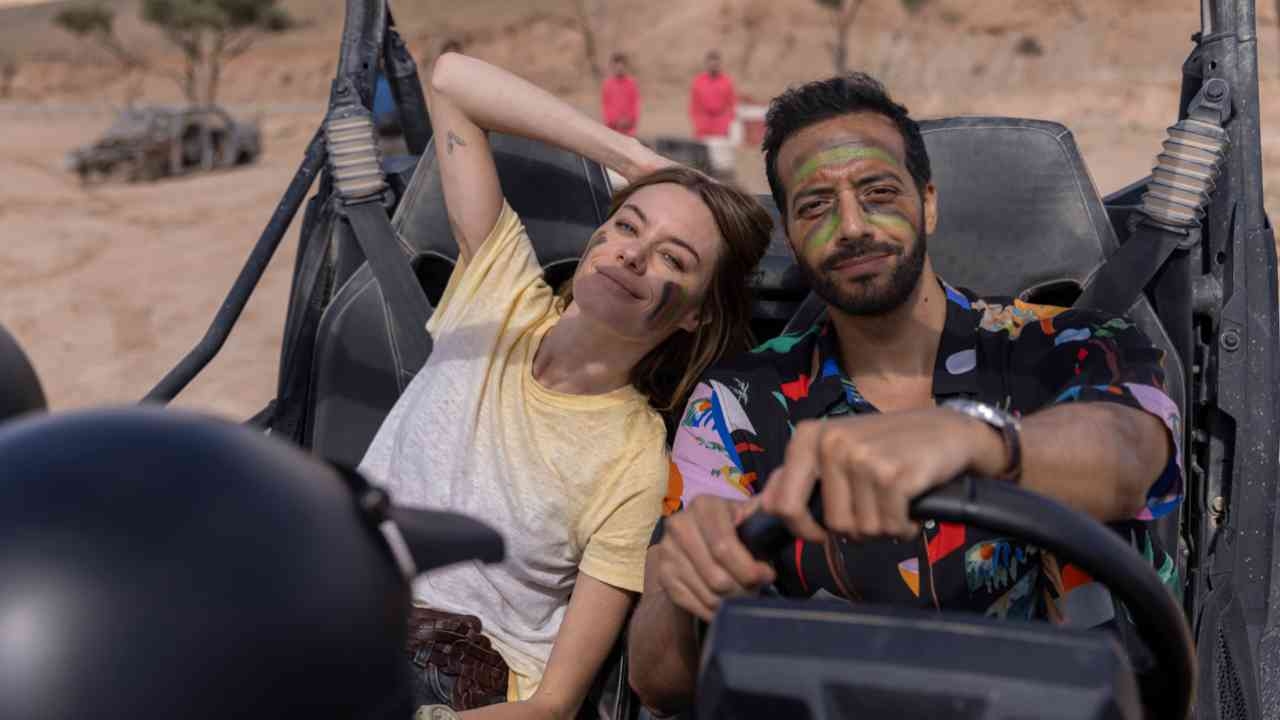 Camille Rowe and Tarek Boudali in Un Mariage Sans Fin (2025)