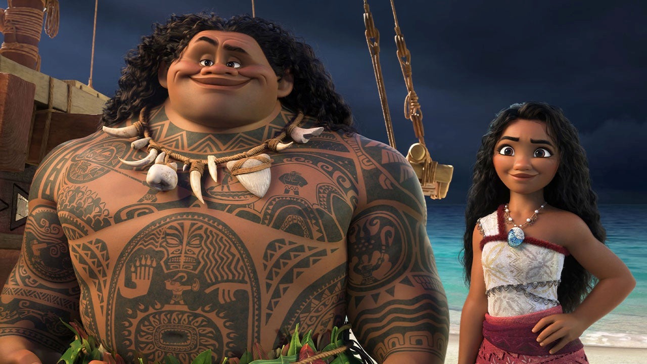 Maui and Moana in Moana 2 (2024)