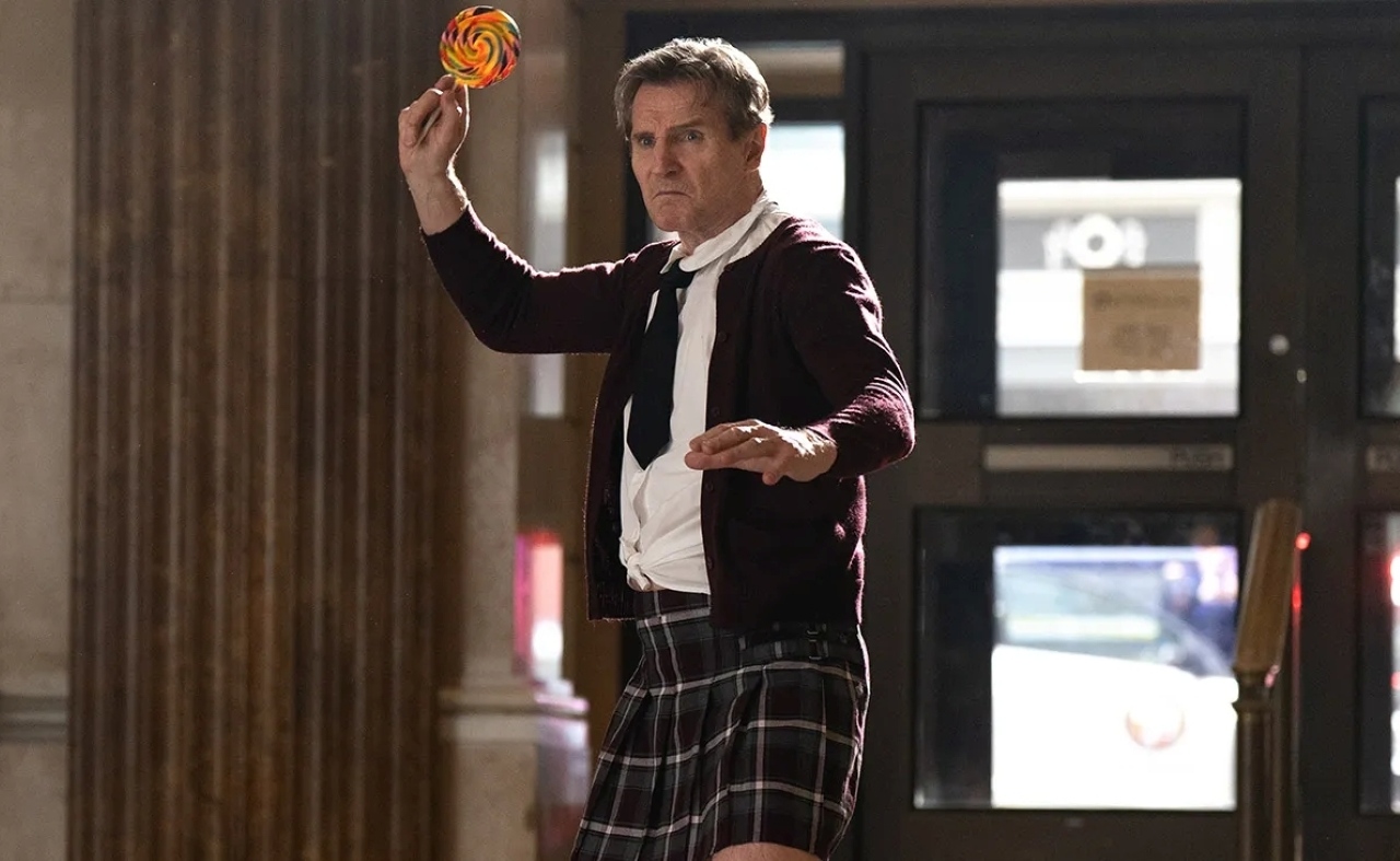Detective Frank Drebin Jr (Liam Neeson) in The Naked Gun (2025)