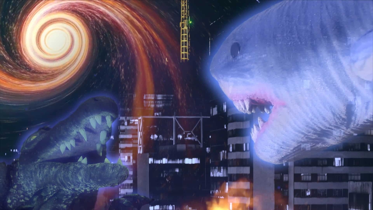 Ouija Shark vs Tarot Gator in Ouija Shark 2 (2022)