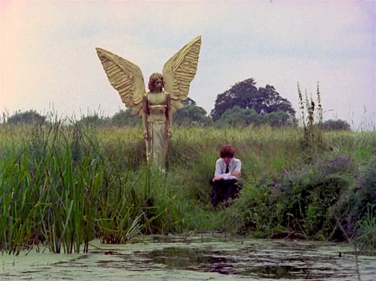 Spencer Banks and angel in Penda's Fen (1974)