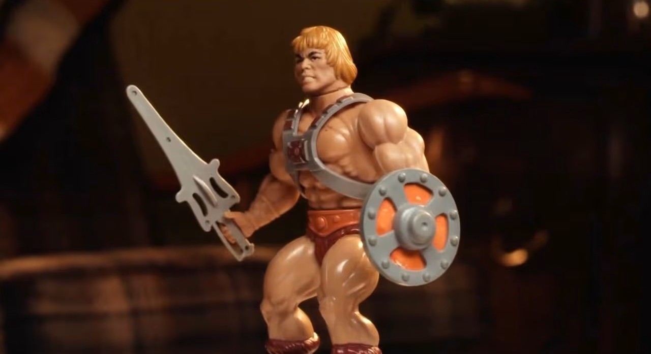The original He-Man toy in Power of Grayskull: The Definitive History of He-Man and the Masters of the Universe (2017)